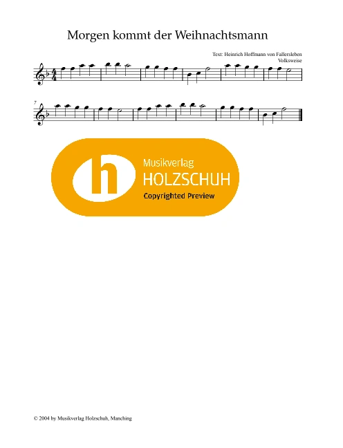 Morgen kommt der Weihnachtsmann